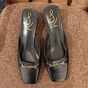 Sam Edelman Black Leather Mules
